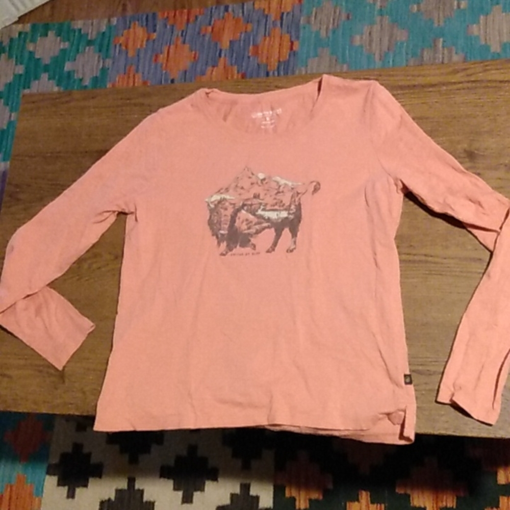 United By Blue, Long Sleeve, Light Pink, Bison Shirt, size Small